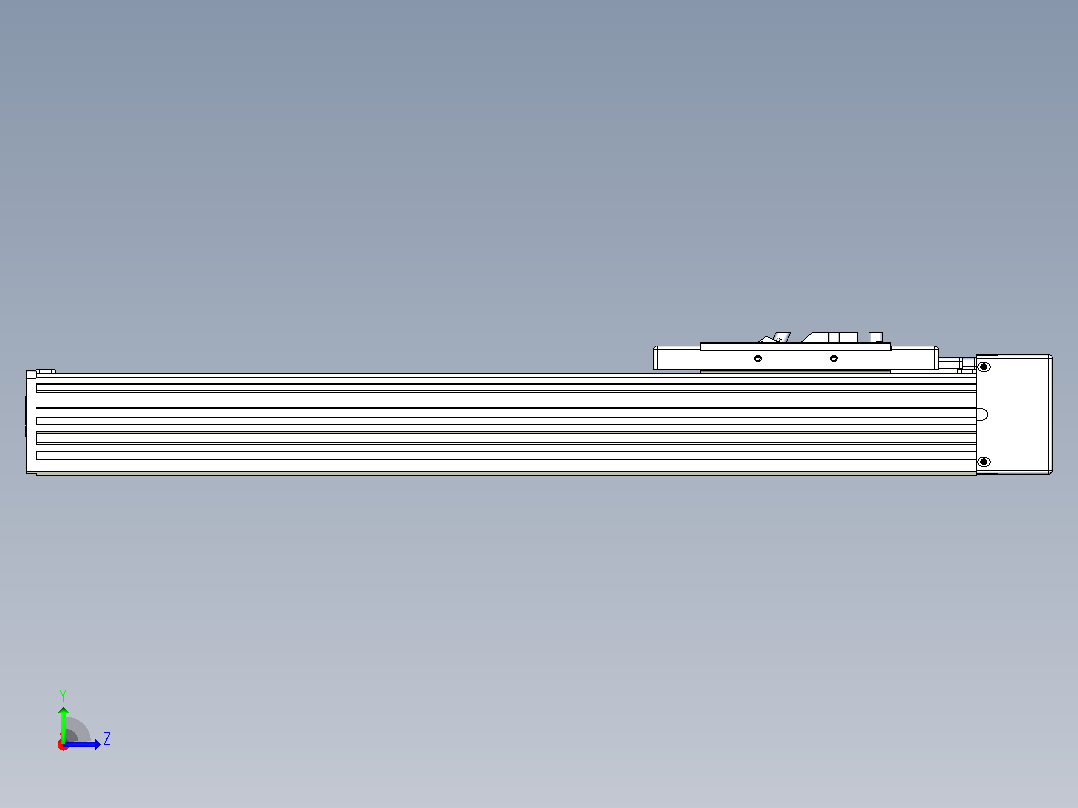 滚珠丝杠直线轴带导轨全封闭TPA-HCR-110D-1610C-L300-MR-Y-P40-N3左视图