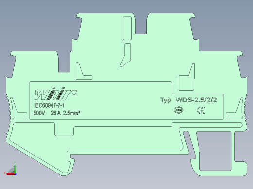 电器通用端子台ZIW80-2.5B后视缩略图