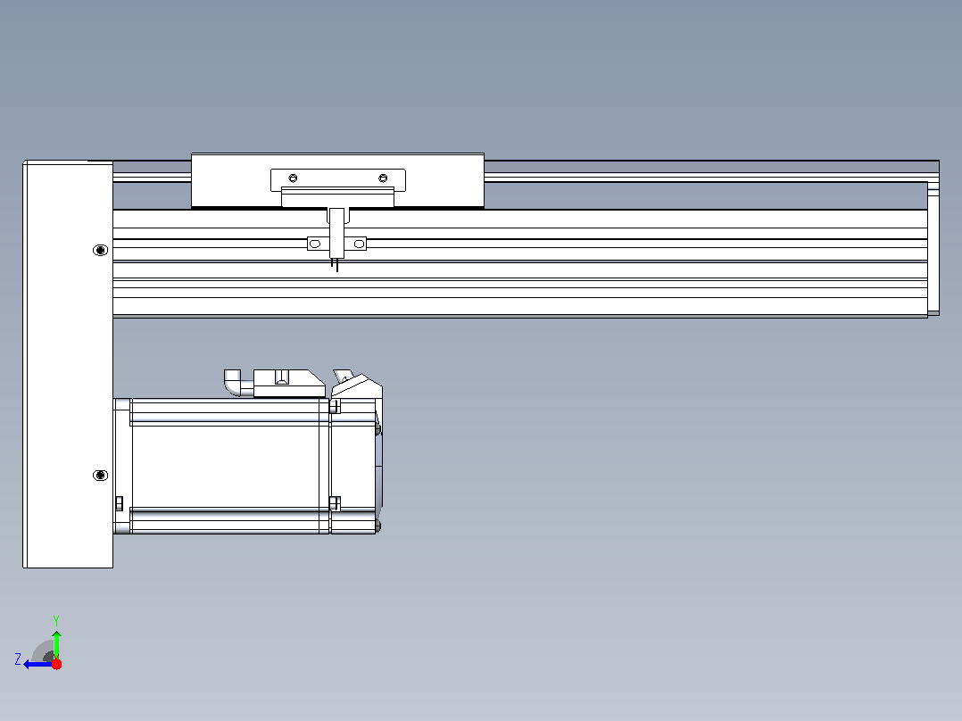 日规模组半封闭丝杆TPA-HNR-120D-1610C-L150-MP-Y-P40-N3右视图
