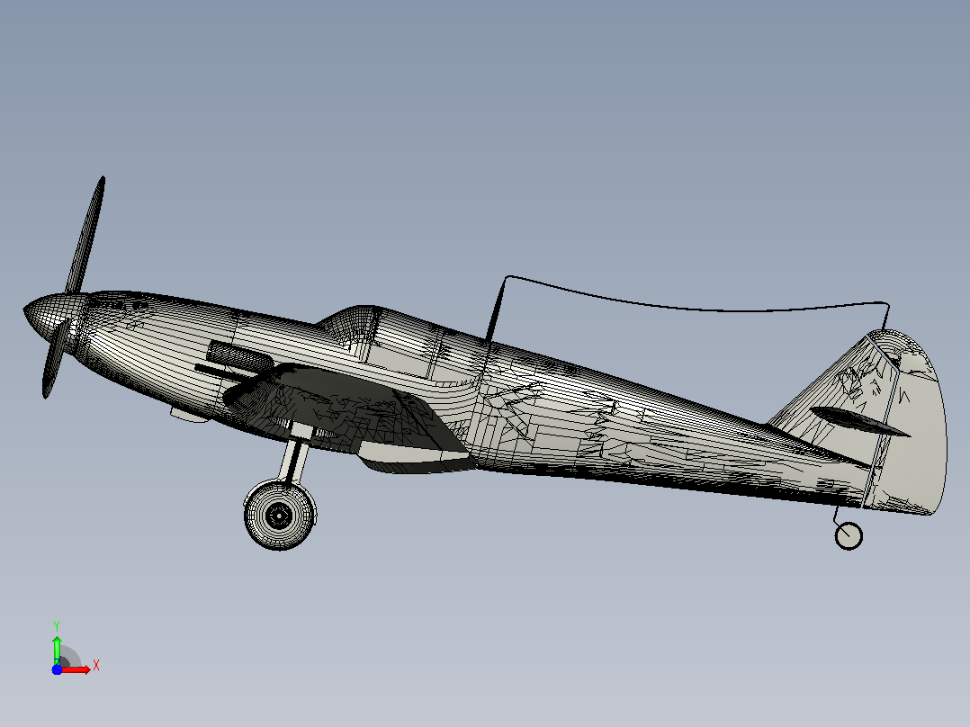 messerschmitt-bf109-me109飞机前视图