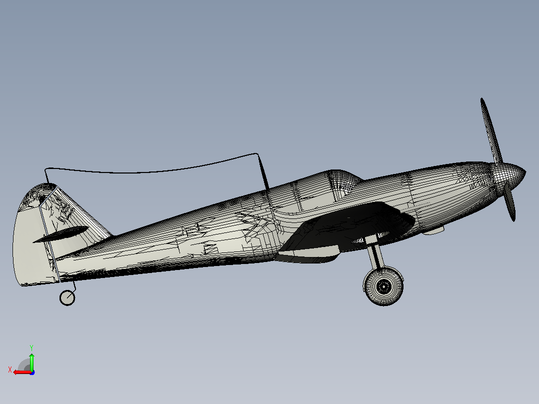 messerschmitt-bf109-me109飞机后视图