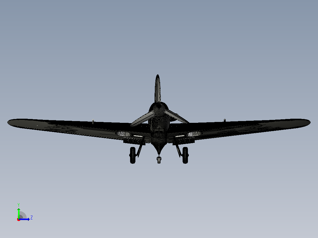 messerschmitt-bf109-me109飞机左视图