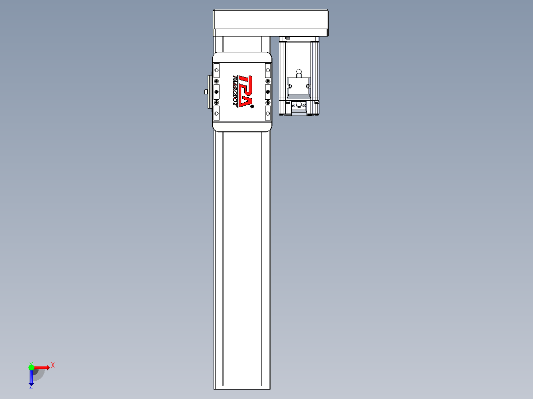 滚珠丝杠直线轴带导轨全封闭TPA-HCR-85D-1610C-L350-ML-C-P20-N3俯视图
