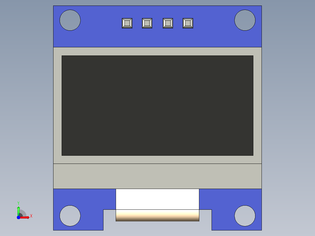 0.9英寸I2C OLED 128×64显示屏模块前视图