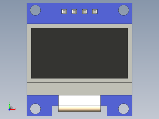 0.9英寸I2C OLED 128×64显示屏模块前视缩略图