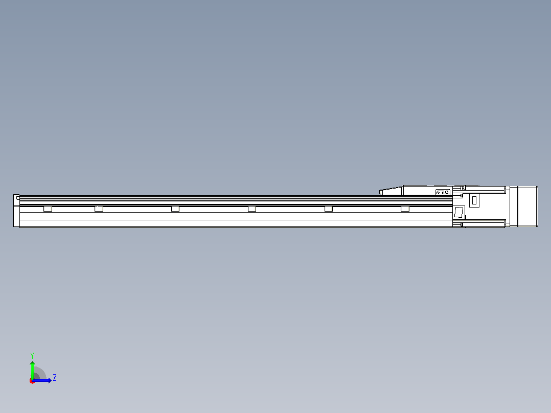 滚珠丝杠直线轴内置导轨TPA-GCR-150-2010C-L700-MR-M75-N3左视图