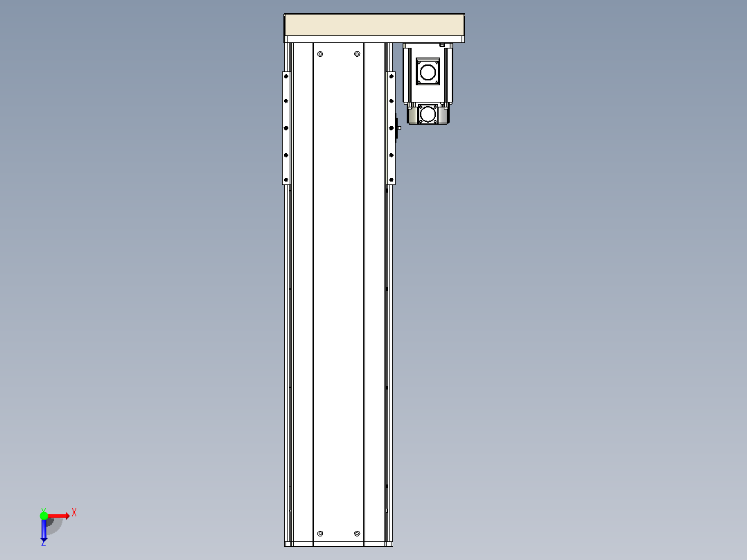 日规模组半封闭丝杆TPA-HNR-220D-3210C-L650-ML-C-P1K-N3俯视图