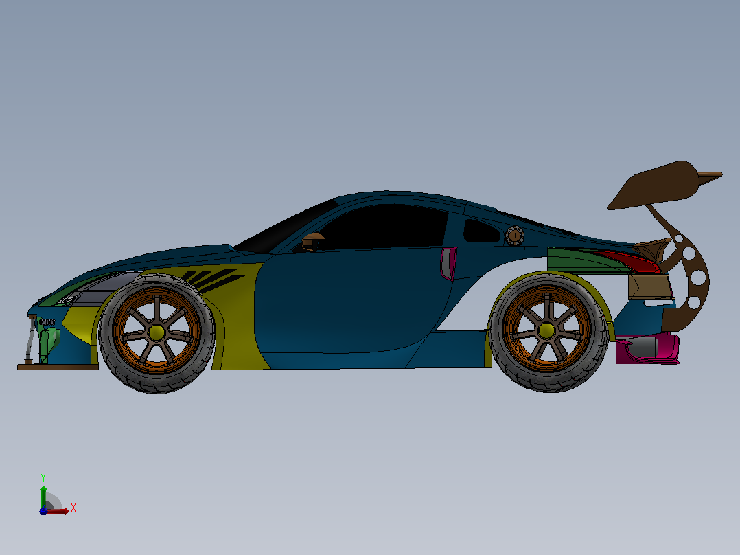 50-尼桑 350z SolidWorks前视图
