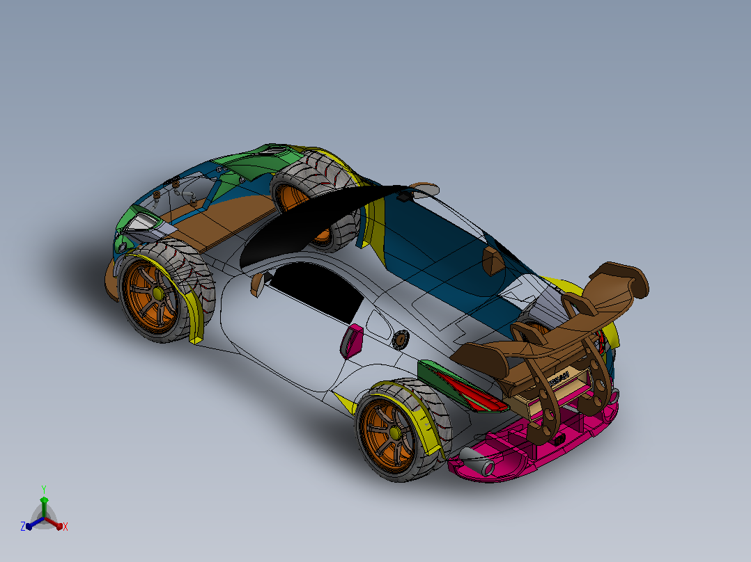 50-尼桑 350z SolidWorks正等轴测图