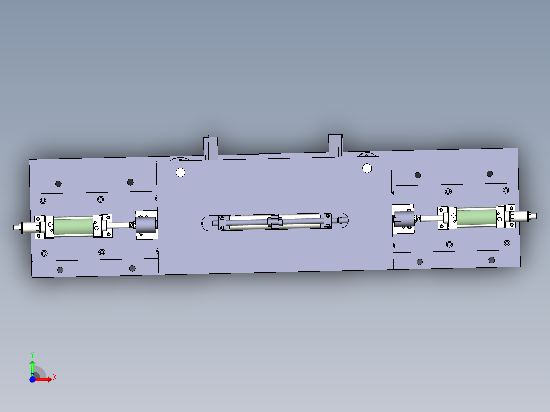东风天龙推力杆全自动热压装夹具前视图