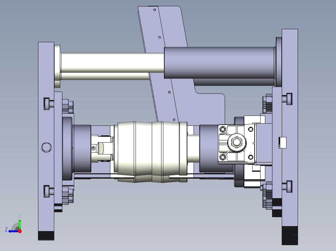 东风天龙推力杆全自动热压装夹具右视图