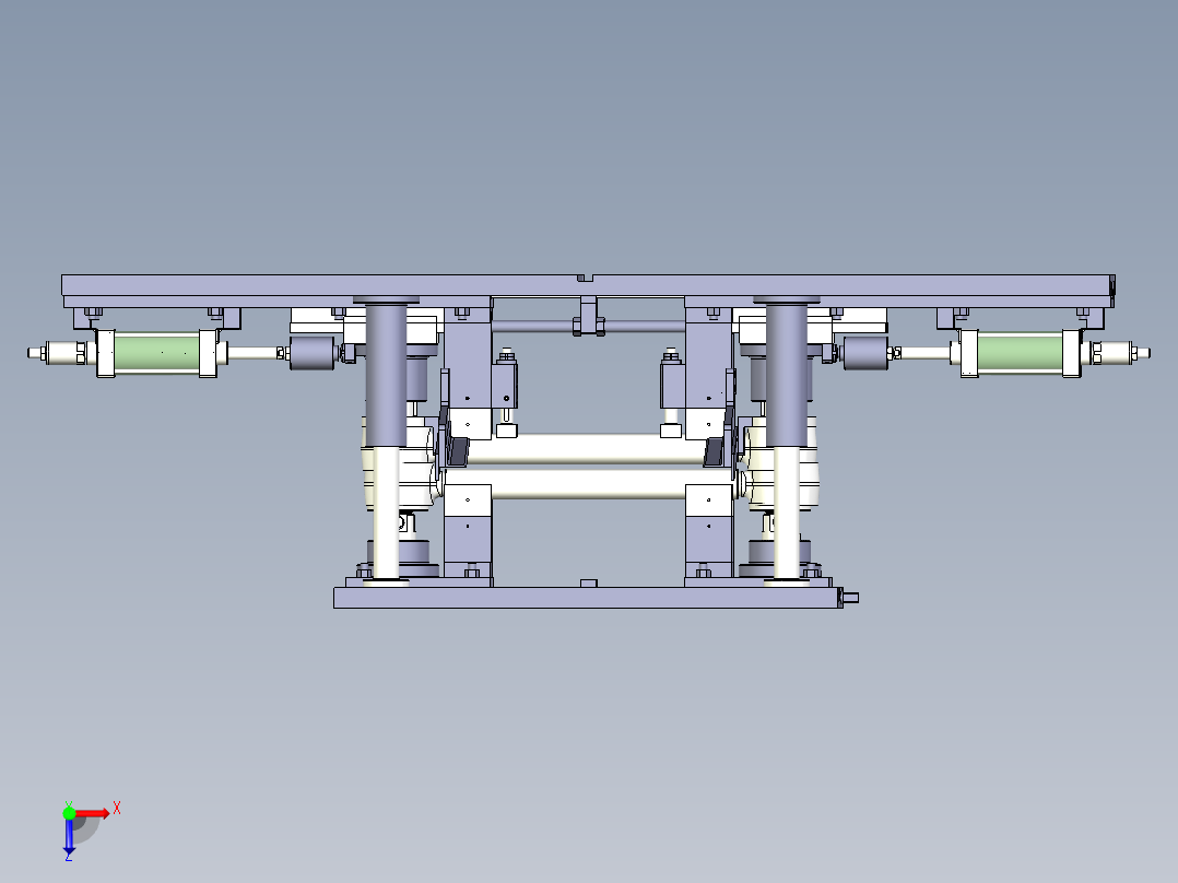 东风天龙推力杆全自动热压装夹具俯视图