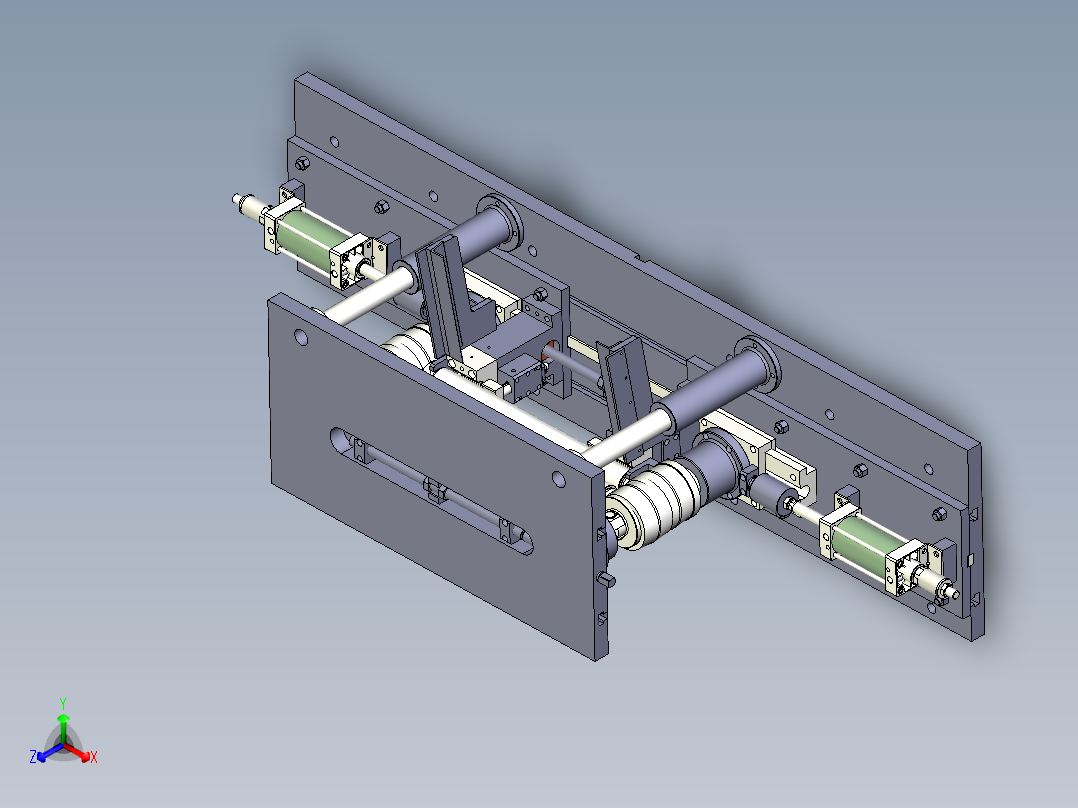 东风天龙推力杆全自动热压装夹具正等轴测图
