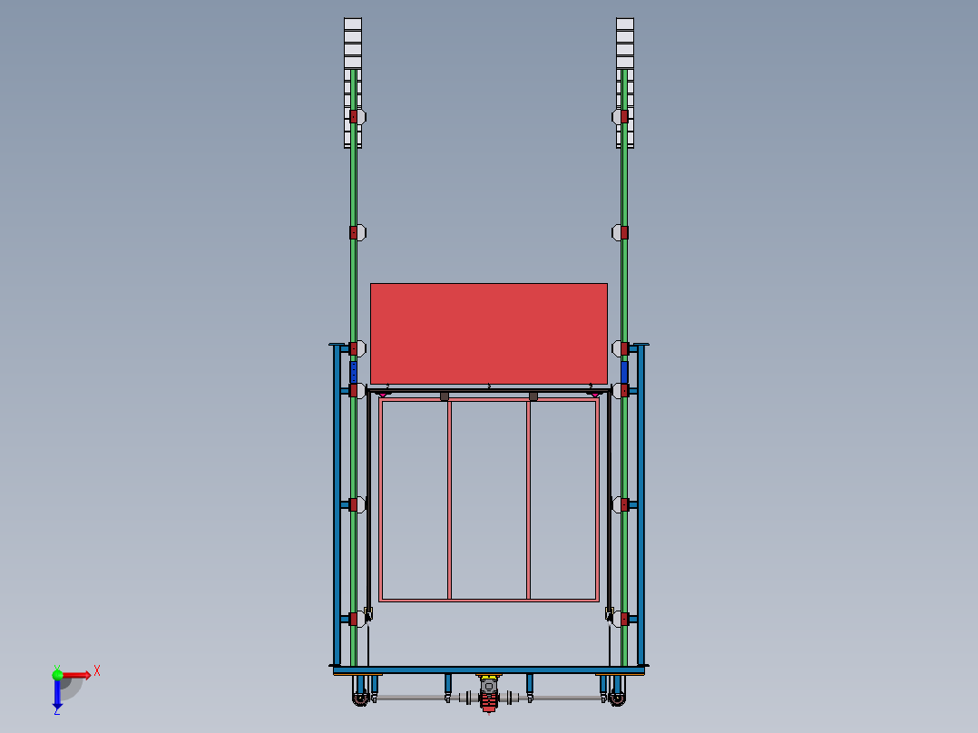 F957 3T升降垛码机俯视图