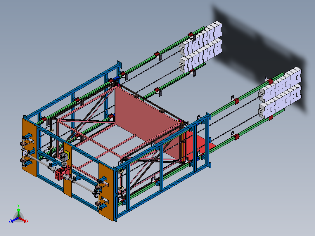F957 3T升降垛码机正等轴测图