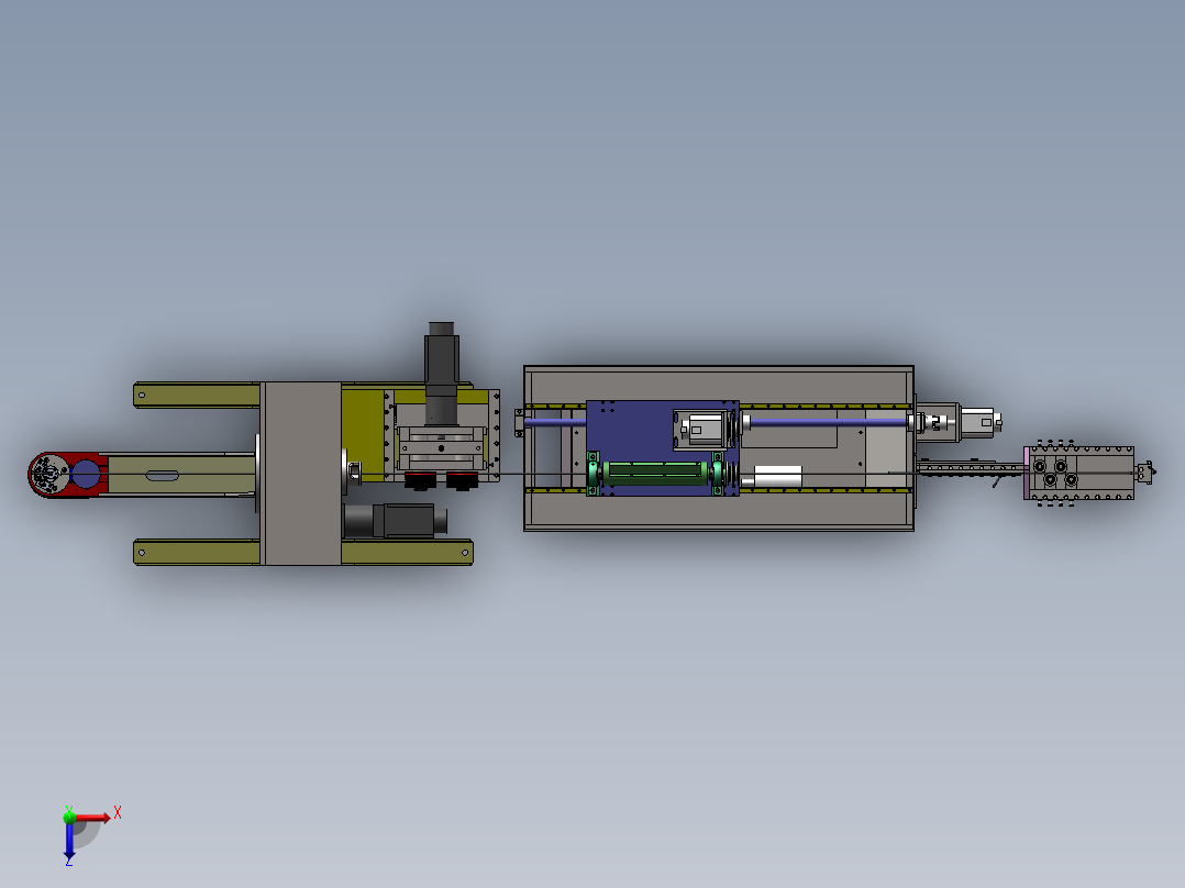 T958 弯线机俯视图