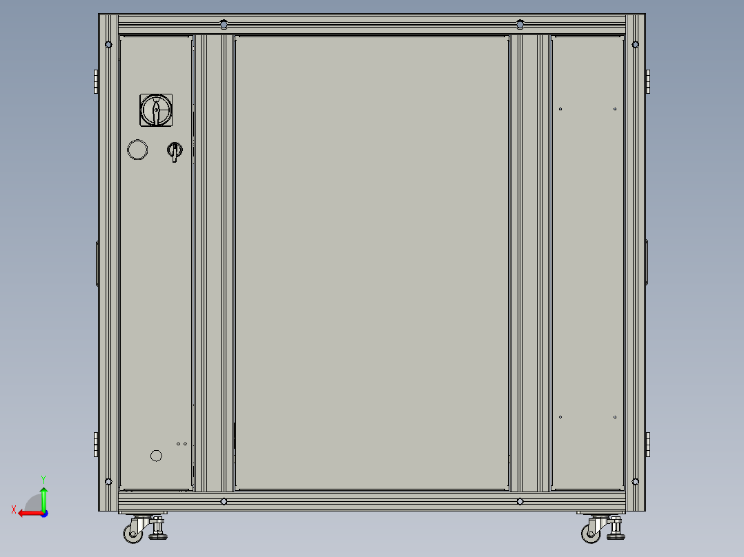 载具回流线体升降机后视图