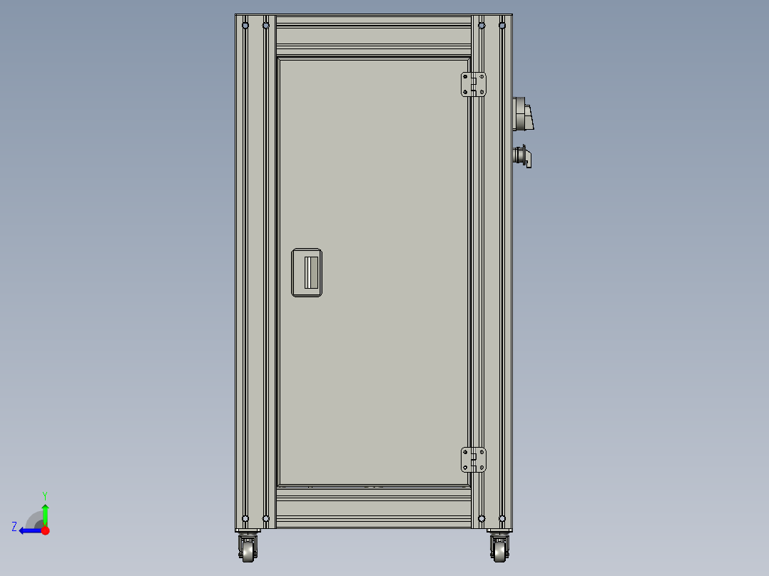 载具回流线体升降机右视图