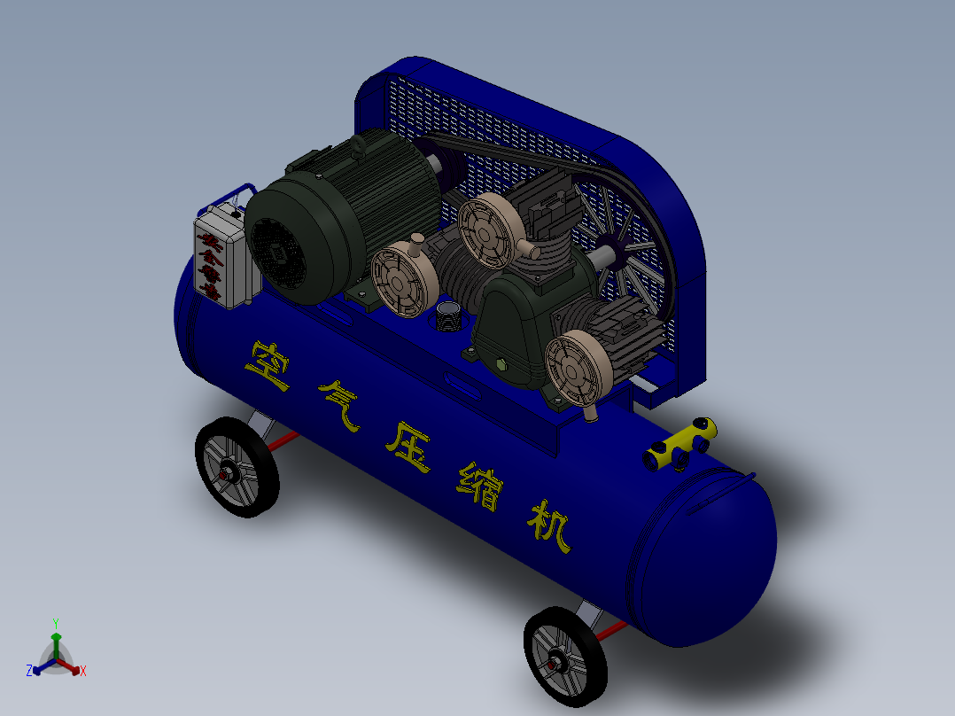 122空气压缩机3D模型(1)
