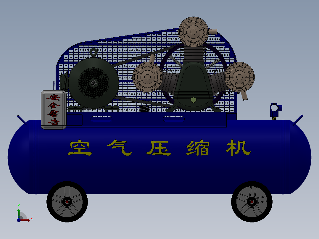 122空气压缩机3D模型(1)前视图