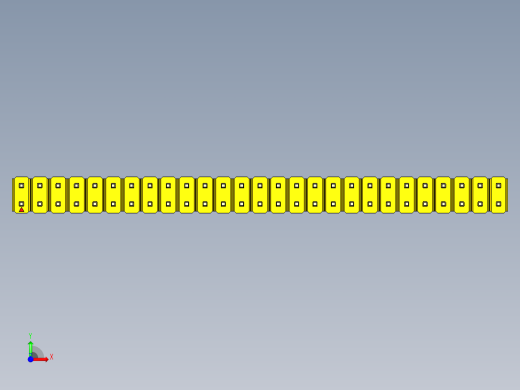 彩色公头100mil（2.54mm）系列-DS1021_yellow_2x27p_100mil_Type1_rev1.0前视缩略图