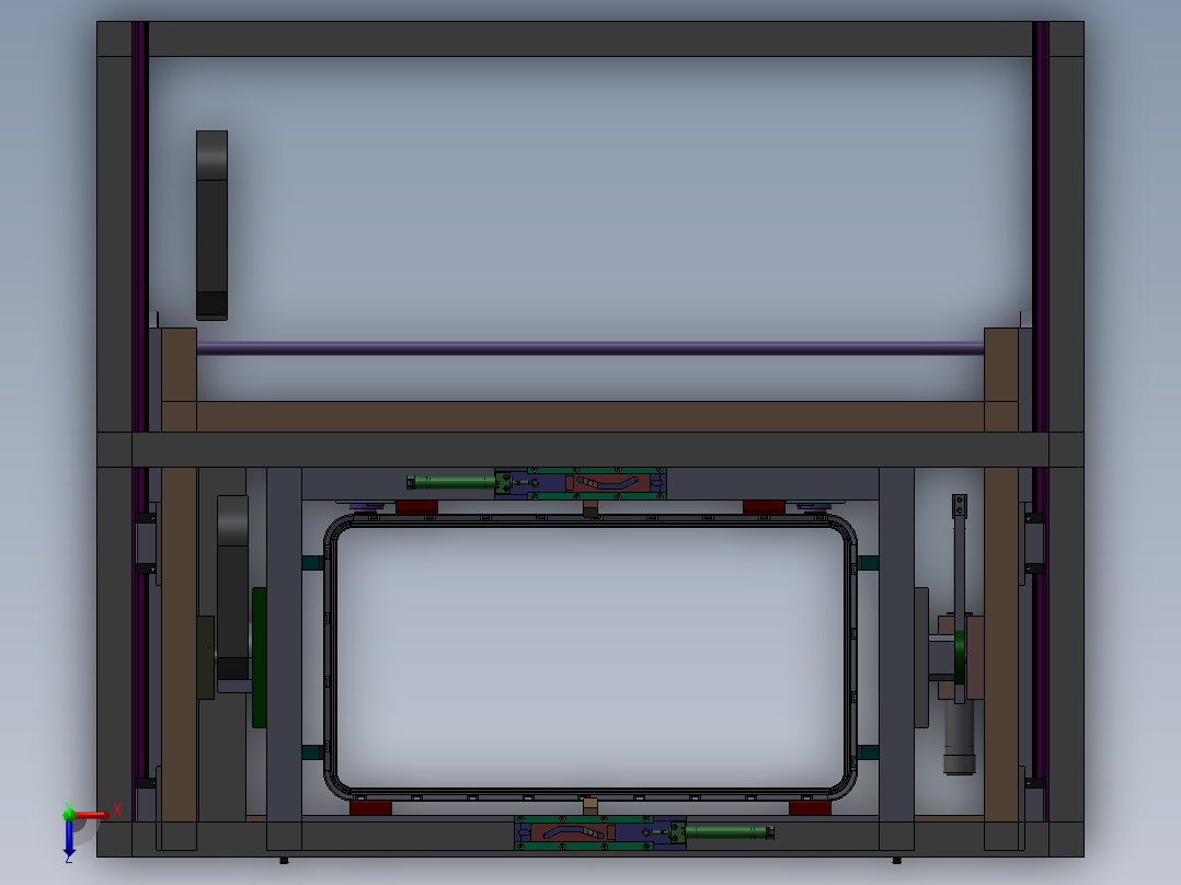 小型环形组装机俯视图