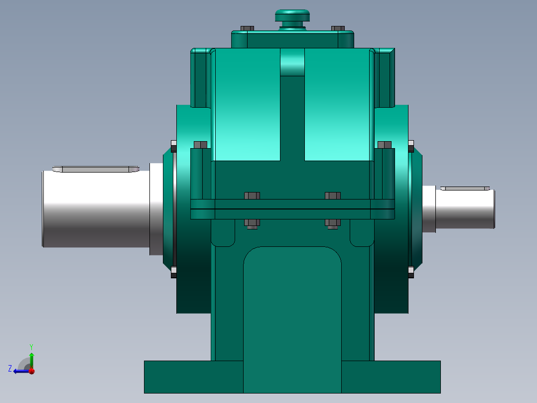 ZLY型硬齿面圆柱齿轮减速器160右视图