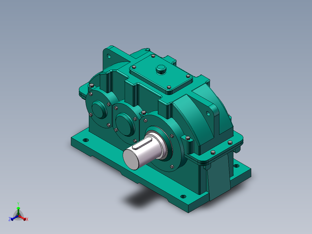 ZLY型硬齿面圆柱齿轮减速器160正等轴测图
