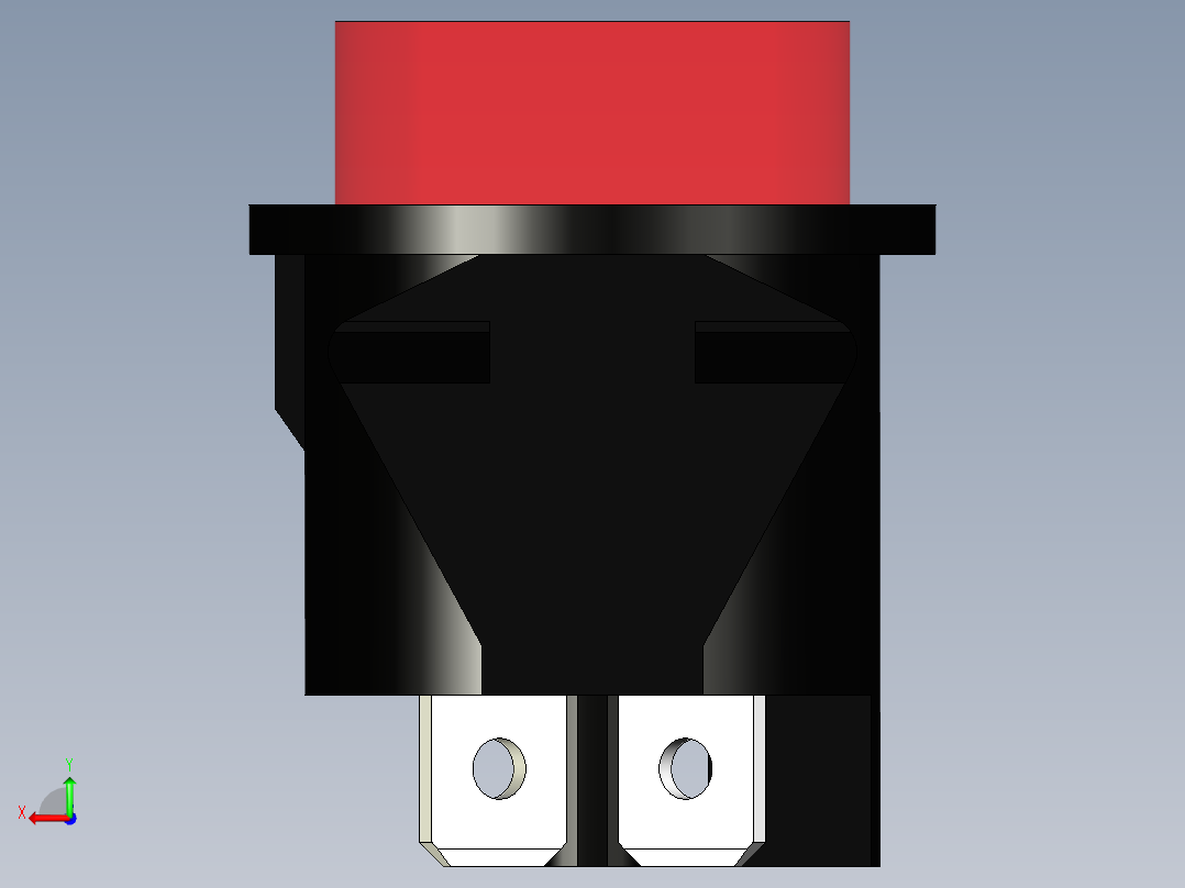 直径23.5毫米的按钮后视图