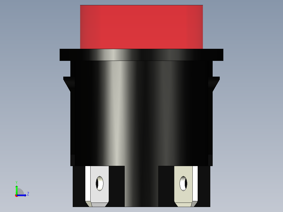 直径23.5毫米的按钮左视图