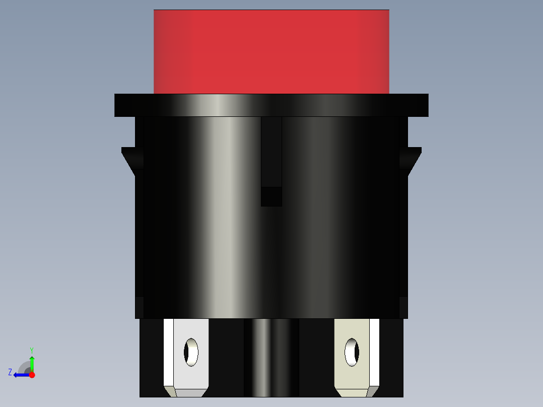 直径23.5毫米的按钮右视图