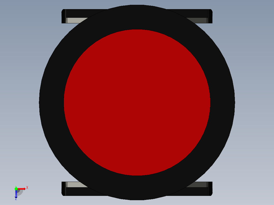 直径23.5毫米的按钮俯视图