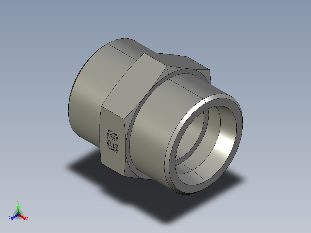 卡套式工业通用硬管接头EO Union G30SCFX正等轴测图