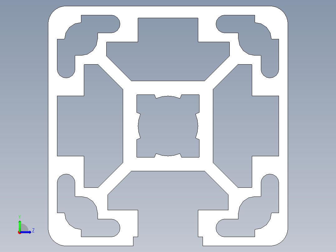 型材-BR 40X40L 1N KJN993185.STEP左视图