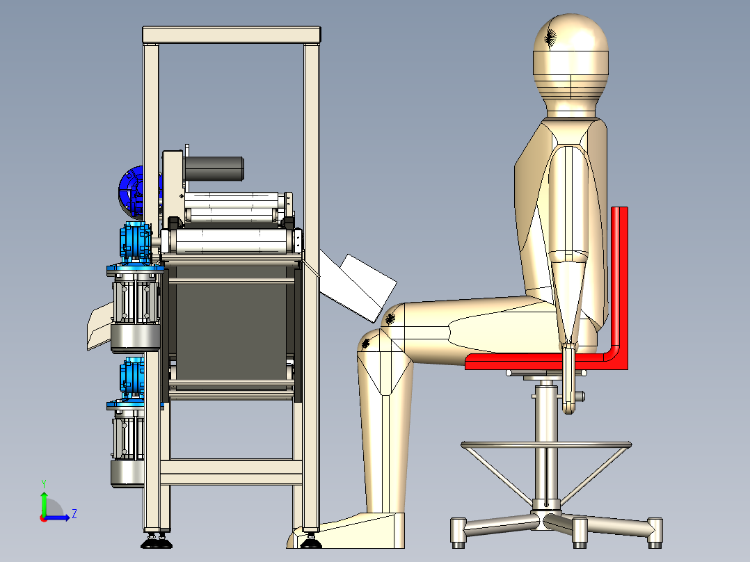 双层操作流水线左视图