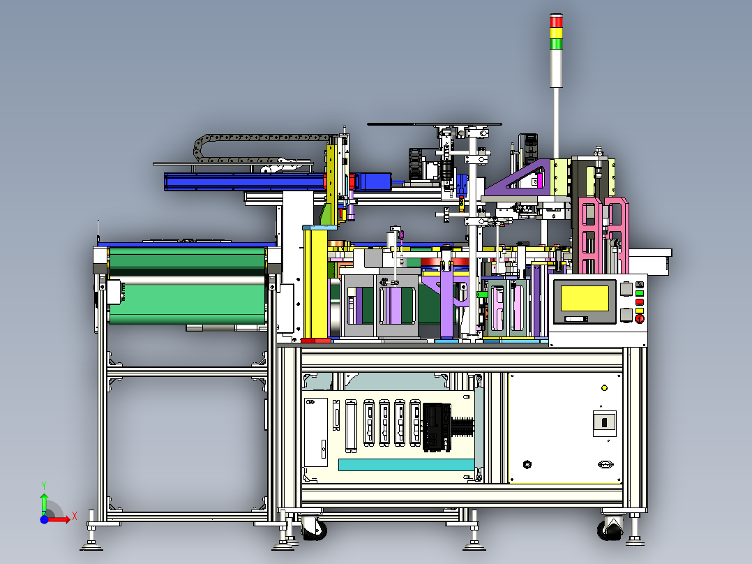球笼多尺寸检测设备前视图