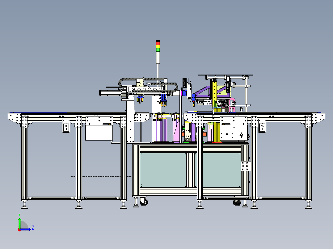 球笼多尺寸检测设备左视图