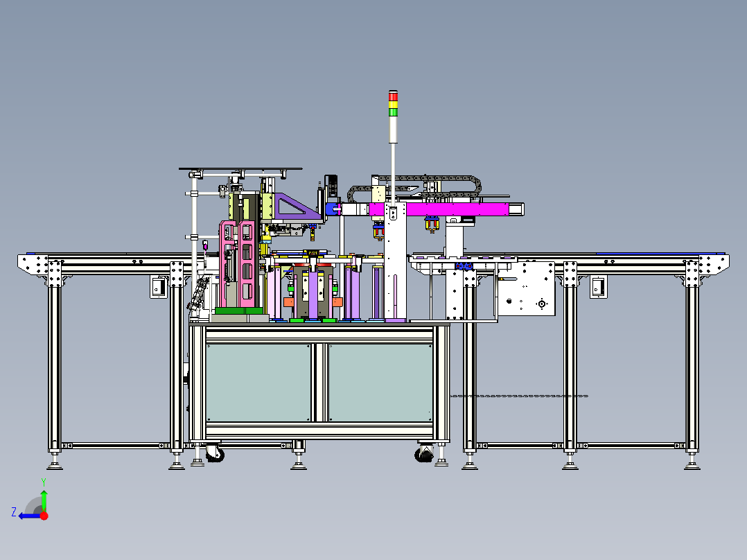球笼多尺寸检测设备右视图