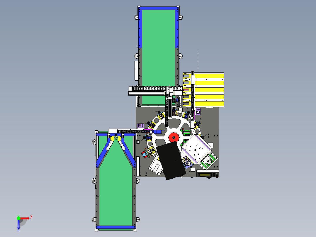 球笼多尺寸检测设备俯视图