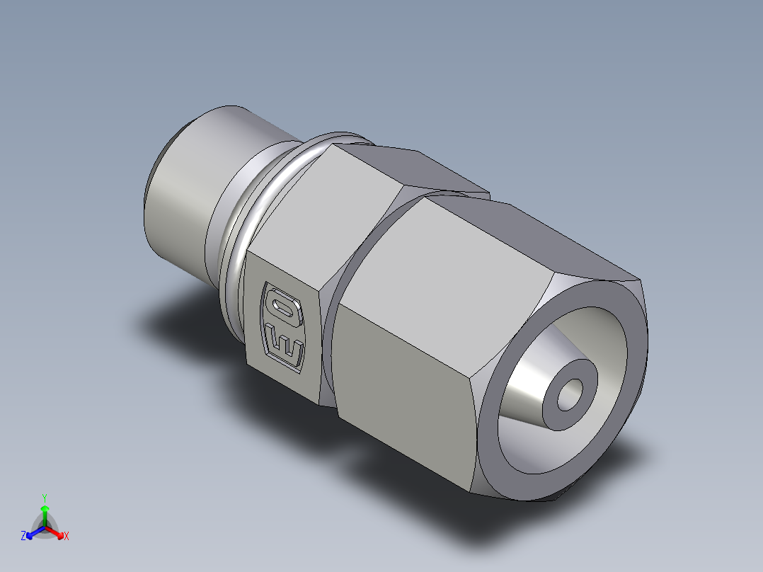 卡套式工业通用硬管接头EO_Swivel_connector_EGEO06SMCF主视图