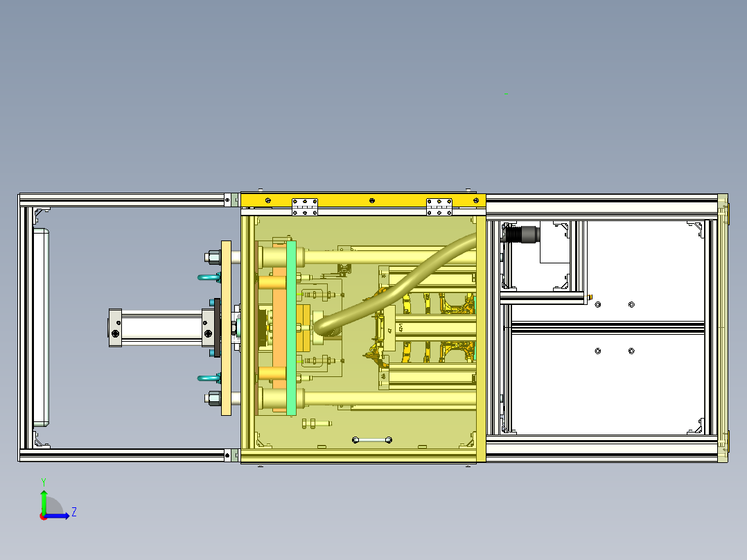 奔驰仪表板骨架铣加工设备左视图