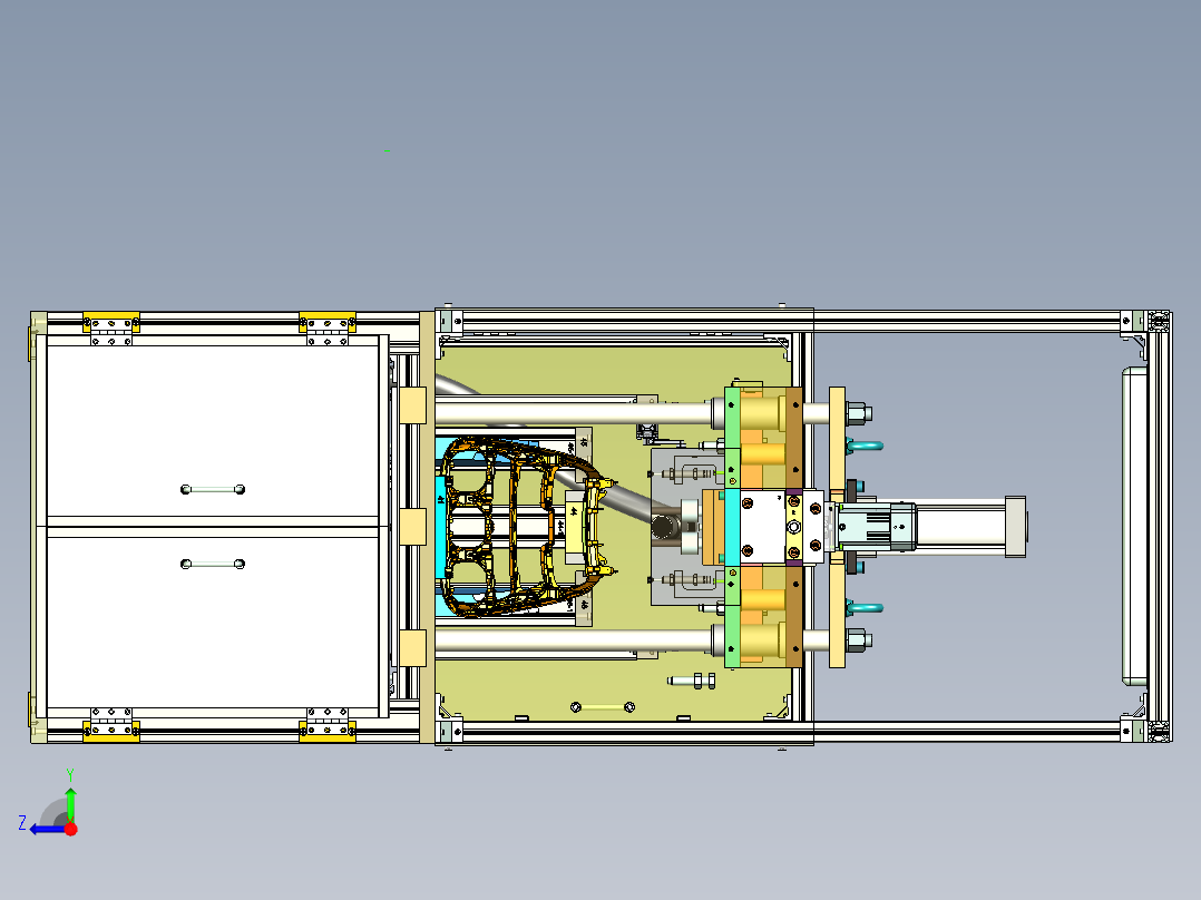 奔驰仪表板骨架铣加工设备右视图
