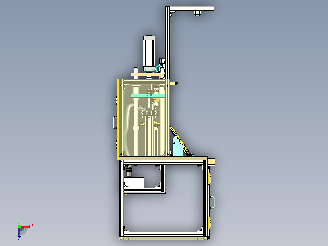 奔驰仪表板骨架铣加工设备俯视图