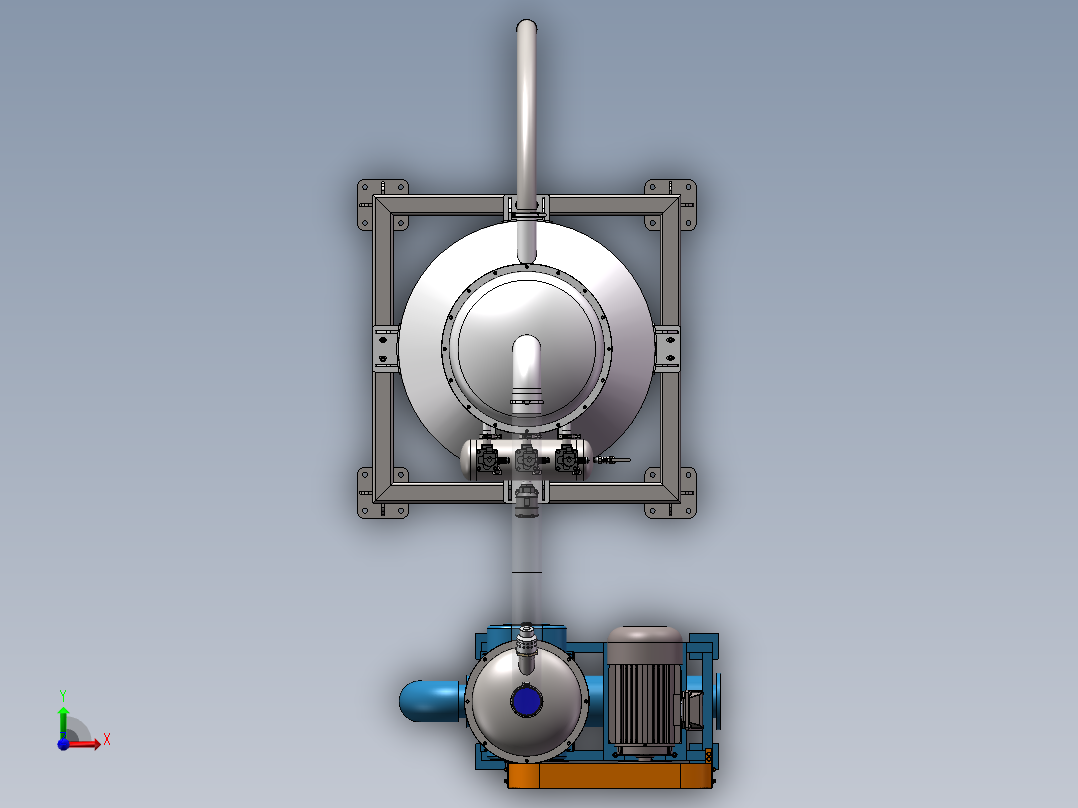 气力输送（负压吸运）前视图