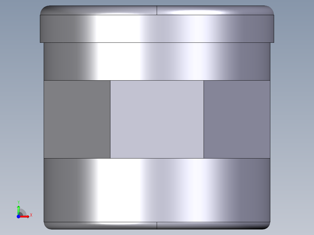 6MIMV 用溶剂焊接插座D和BSP螺纹母端R不锈钢加强环双插座前视图