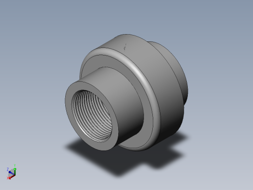 PVC公制管件-40 WALL PVC PIPE FITTING正等轴测缩略图