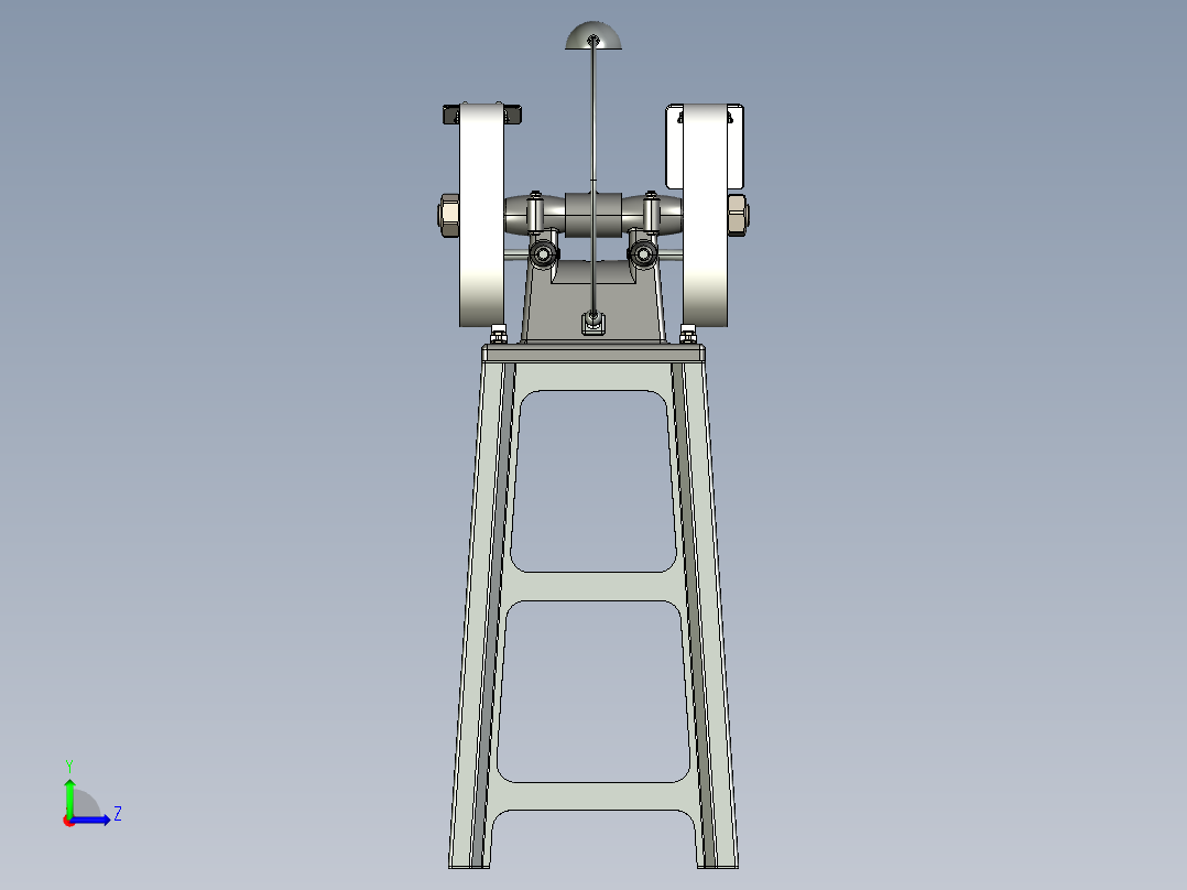 金属板支架左视图