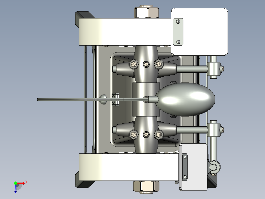金属板支架俯视图