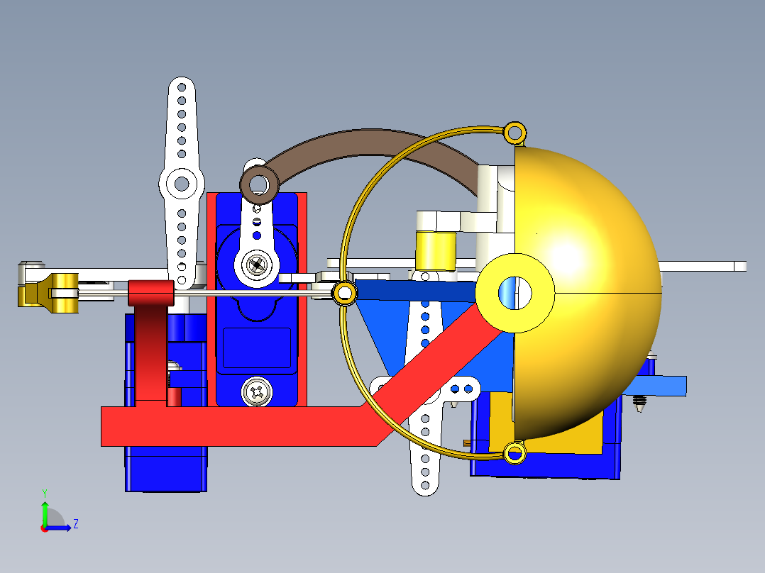 eye-mechanism人眼睛仿生机构3D图纸 STEP格式左视图