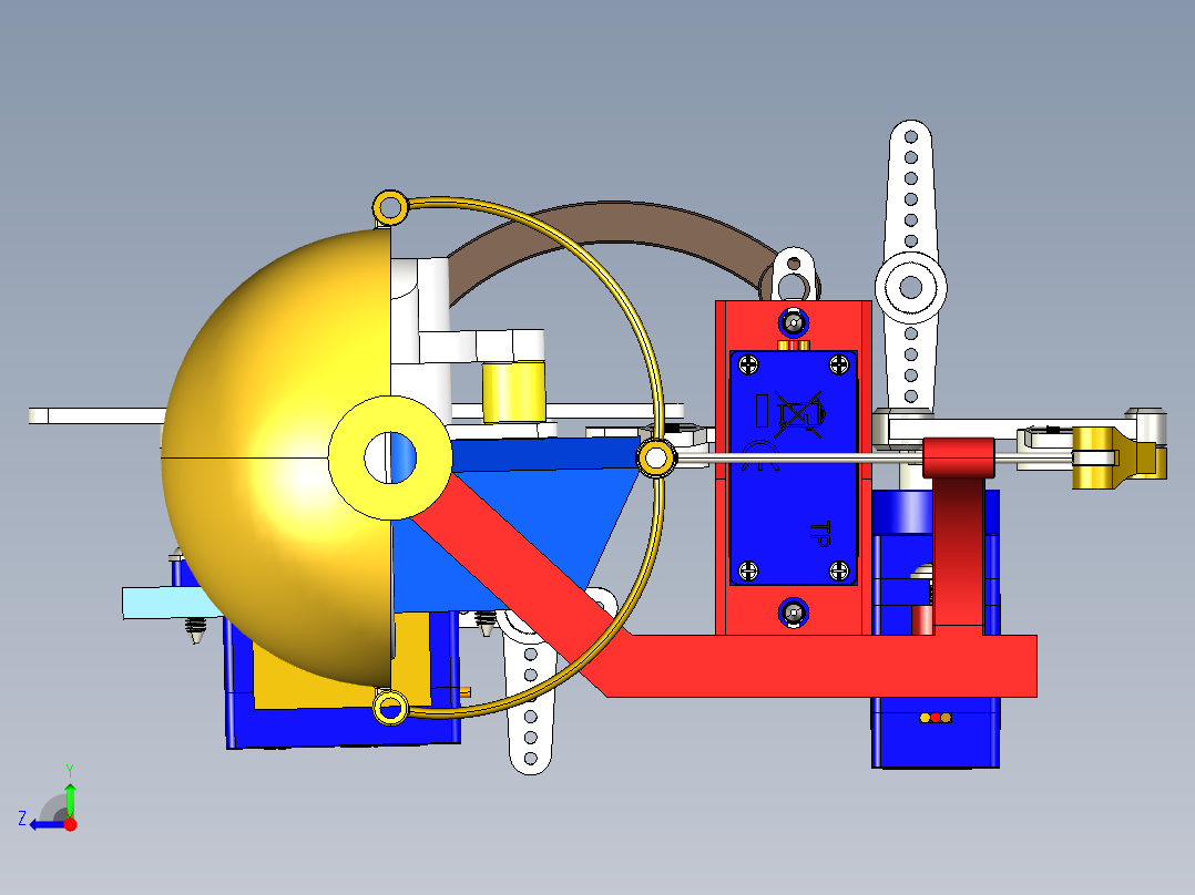 eye-mechanism人眼睛仿生机构3D图纸 STEP格式右视图